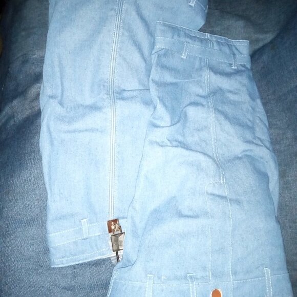 " DOMINQUE DENIM "  FOLD OVER PLATFORM BOOT IN DENIM ( BRAND NEW !!! ) - Picture 6 of 6